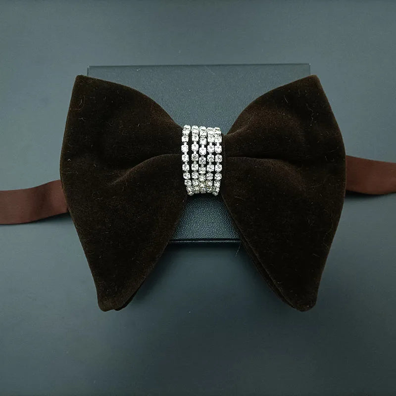 Nœud Papillon Mariage Velours Strass — vue 4