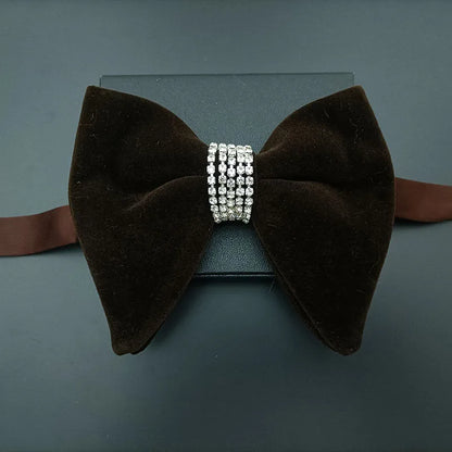 Nœud Papillon Mariage Velours Strass — vue 4