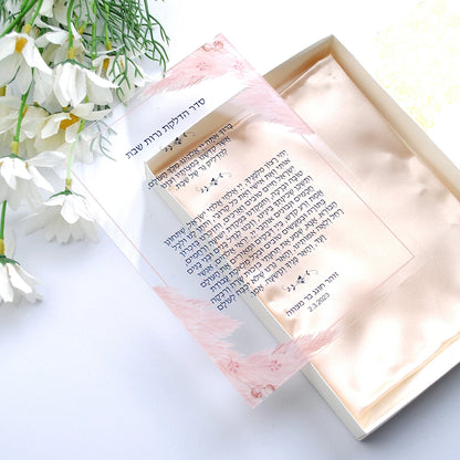 Faire-part mariage acrylique transparent personnalisé — vue 6