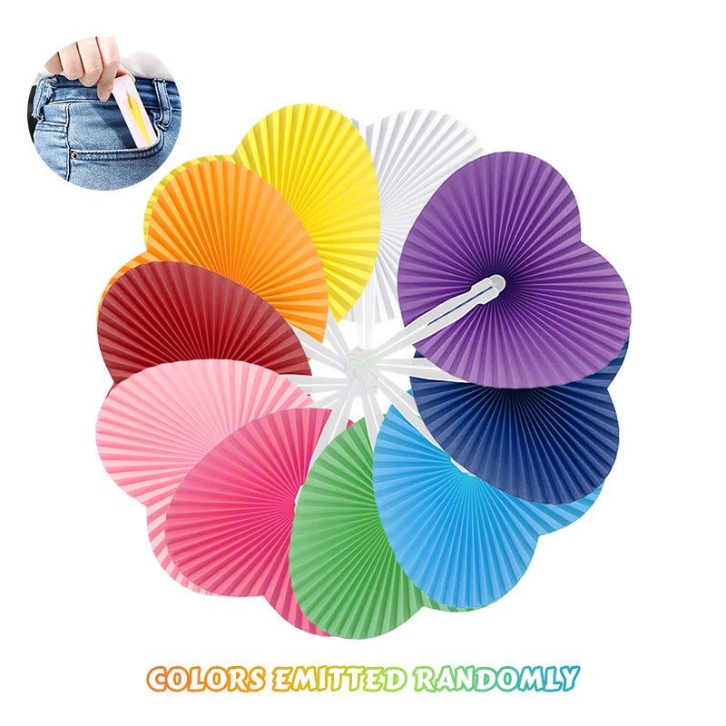 Éventail mariage cœur pliable coloré — vue 13