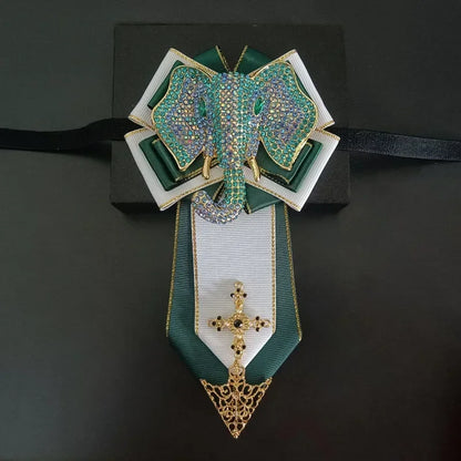 Nœud papillon mariage bijou éléphant strass — vue 12