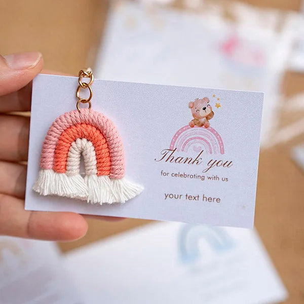 Cadeau invité mariage porte-clés macramé — vue 7