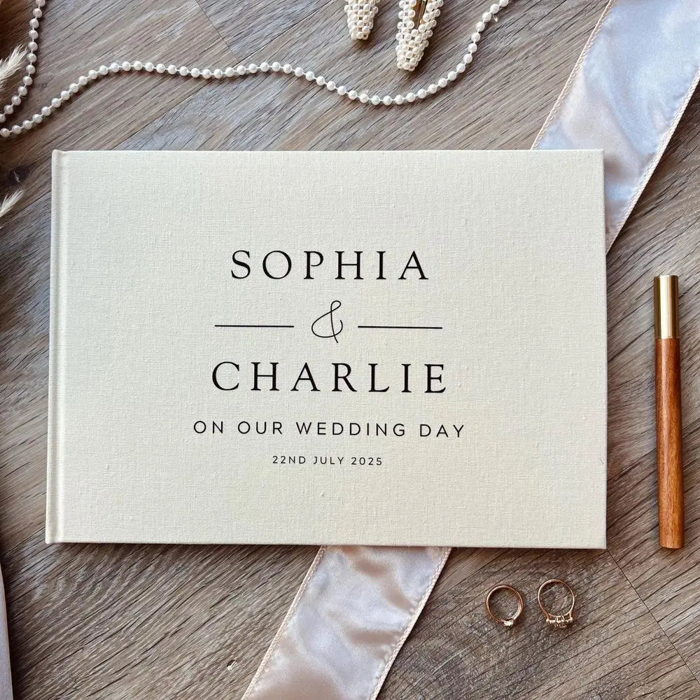 Livre d'Or Mariage Personnalisé Format A4 avec Stylo