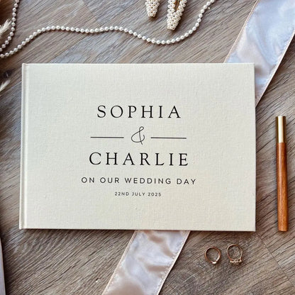 Livre d'Or Mariage Personnalisé Format A4 avec Stylo