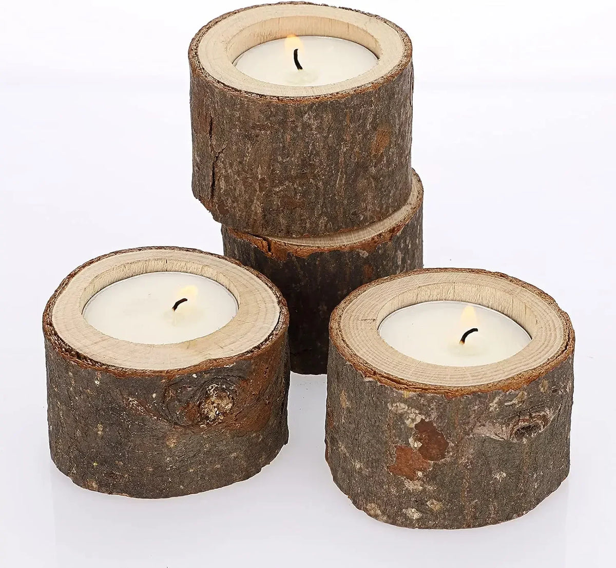 Bougeoirs en Bois Mariage