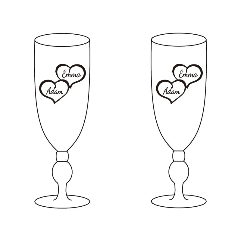 Flûte champagne personnalisée gravée mariage