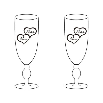 Flûte champagne personnalisée gravée mariage