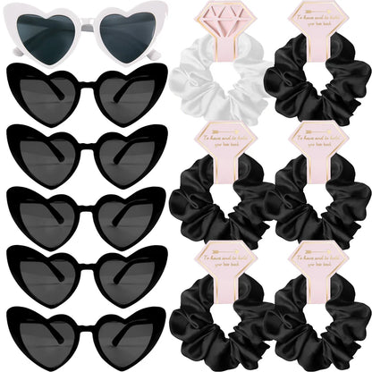 Lot lunettes cœur et chouchous EVJF