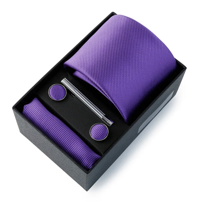 Coffret Cravate Mariage Unie avec Pince — vue 12