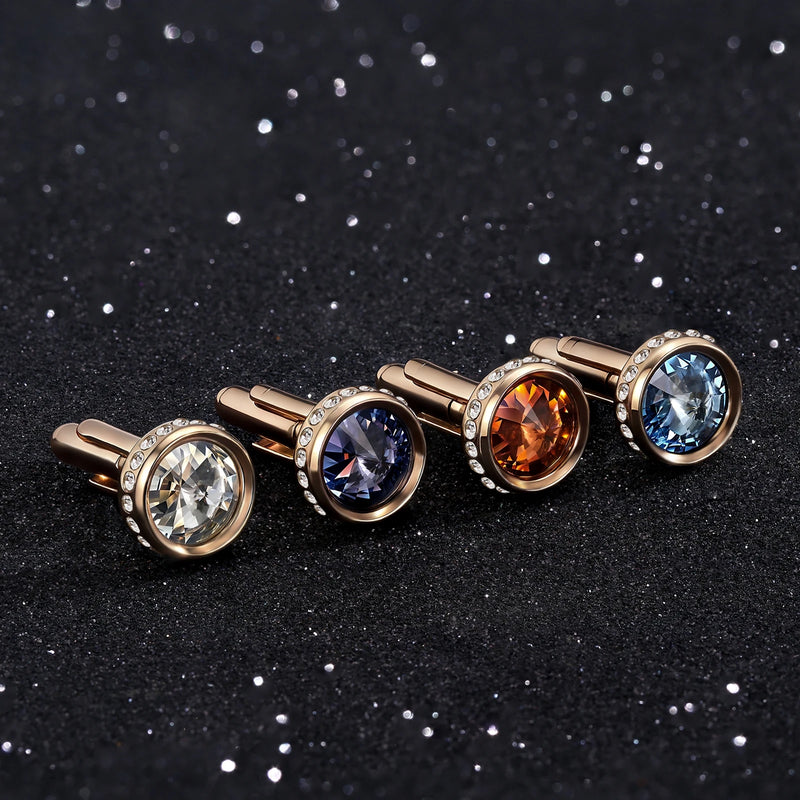 Boutons de manchette cristal pour marié — vue 2