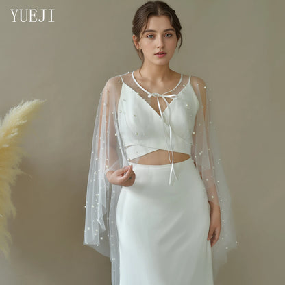 Étole de mariée en tulle perlé — vue 3
