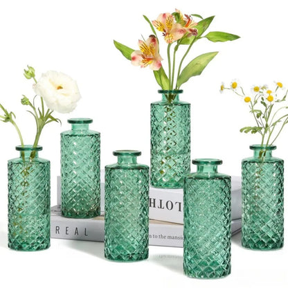 Vase Soliflore en Verre Ciselé