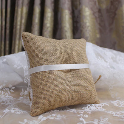 Coussin Alliance Jute Champêtre Vintage — vue 2