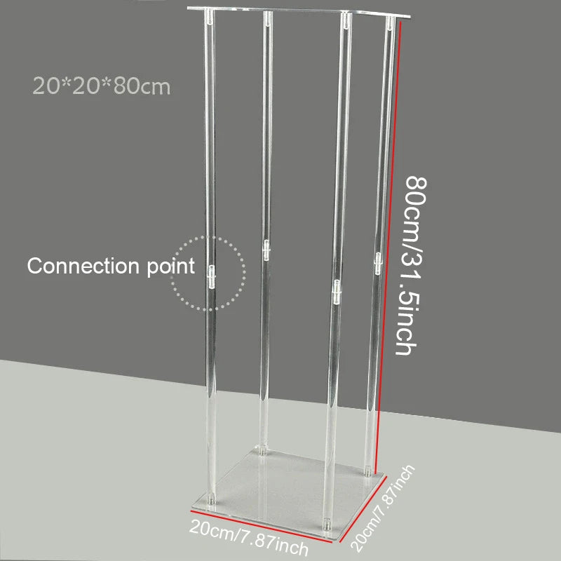 Colonne Centre de Table Mariage Acrylique Transparente
