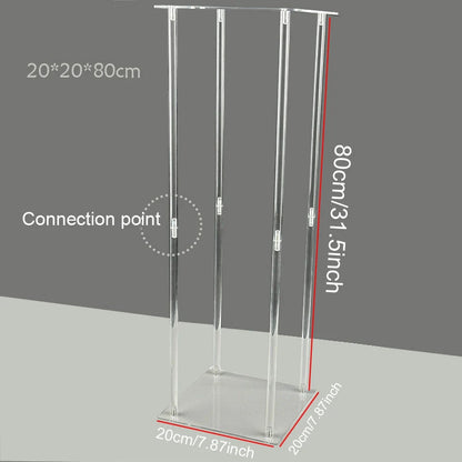 Colonne Centre de Table Mariage Acrylique Transparente