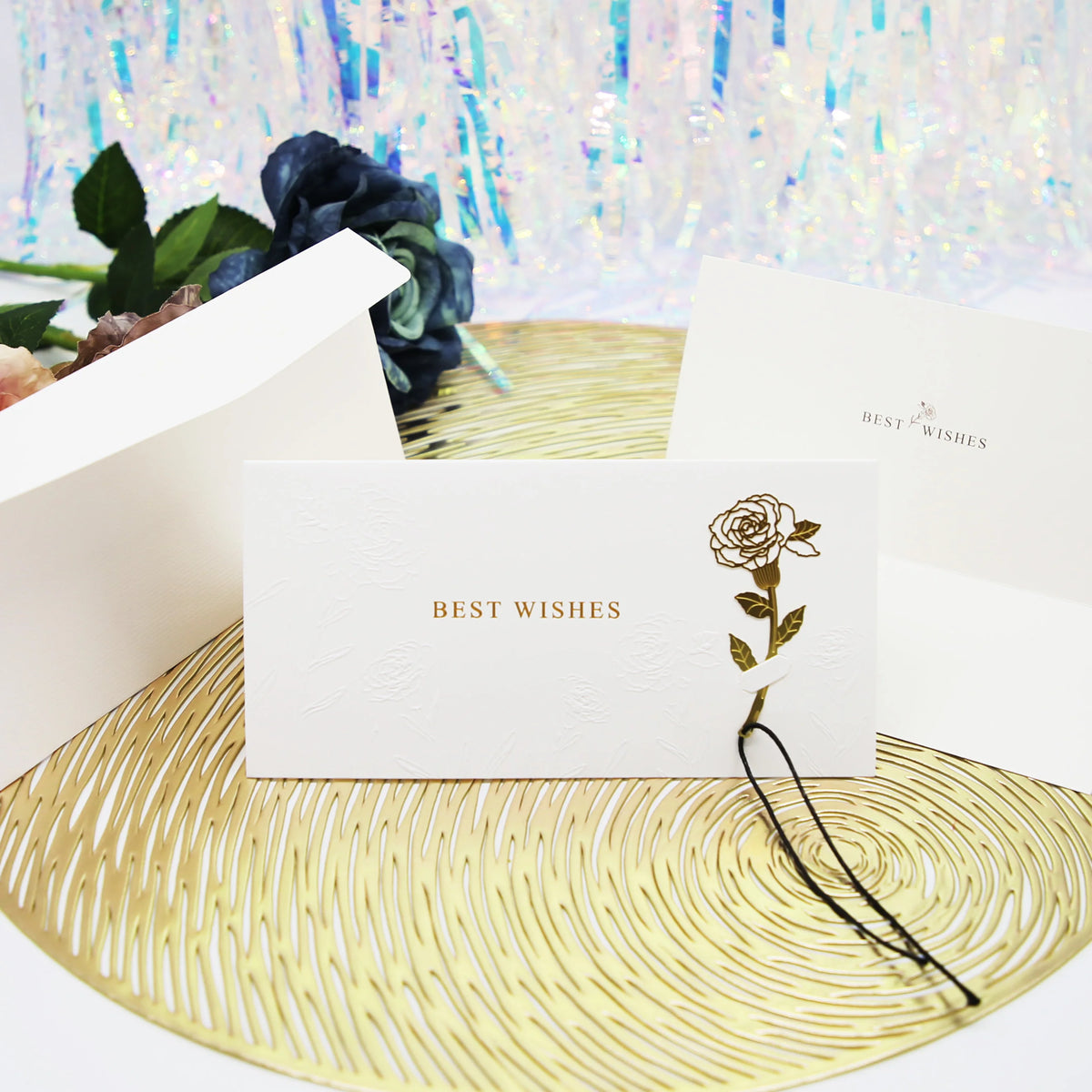 Carte Pop-Up 3D Fleurs et Mariage