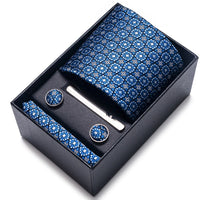 Coffret Cravate Mariage Homme Pochette et Boutons de Manchette — vue 4