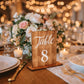 Numéros de Table Mariage Vintage