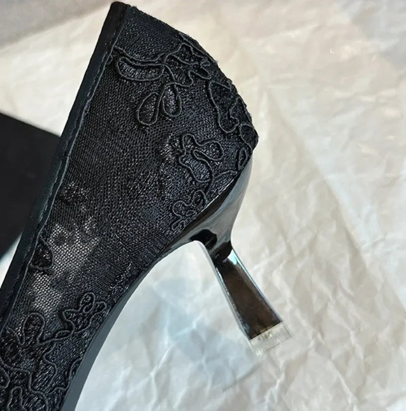 Escarpins Mariée Dentelle et Nœud