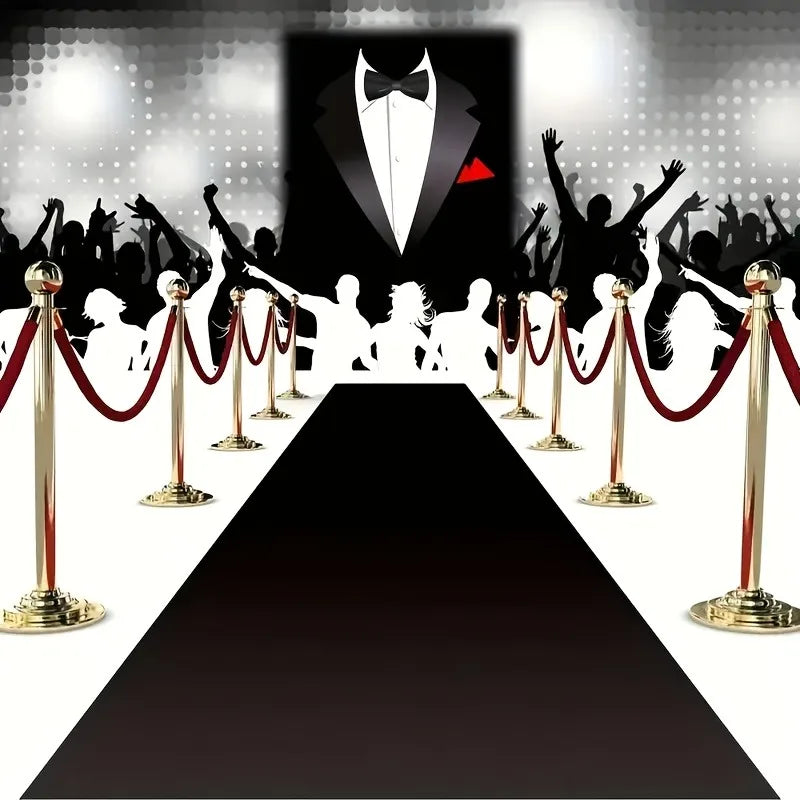 Chemin d'allée mariage noir effet velours