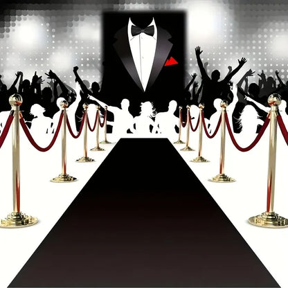 Chemin d'allée mariage noir effet velours