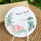 Porte alliance fleurs aquarelle et perles