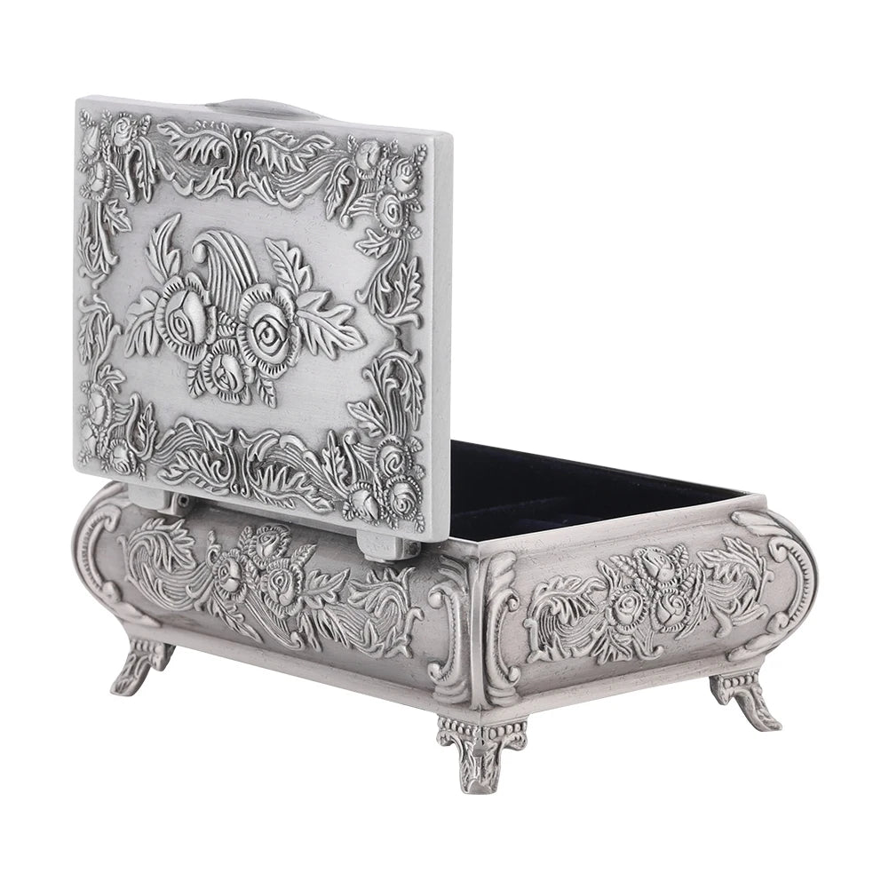 Boîte Alliance Mariage Vintage Fleurie