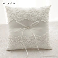 Coussin alliances dentelle et rubans satin — vue 5
