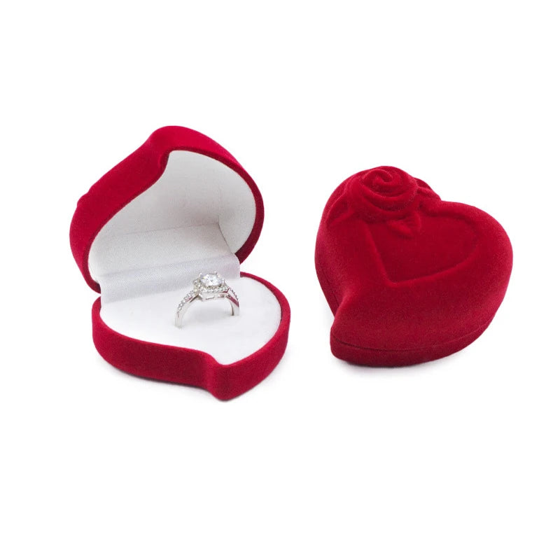 Écrin bague cœur rose en relief — vue 13