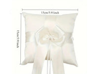 Coussin alliances nœud ivoire et panier — vue 5