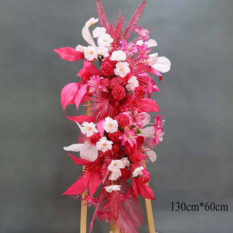Fleurs Artificielles Arche Mariage Fuchsia — vue 7