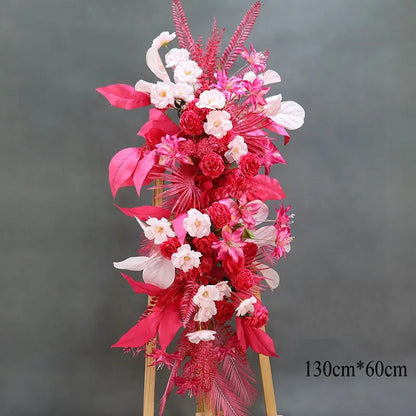Fleurs Artificielles Arche Mariage Fuchsia — vue 7