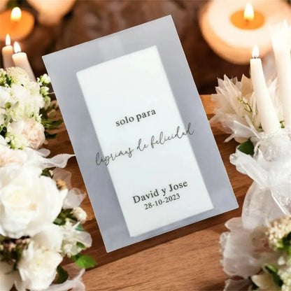 Pochettes mouchoirs larmes de joie mariage