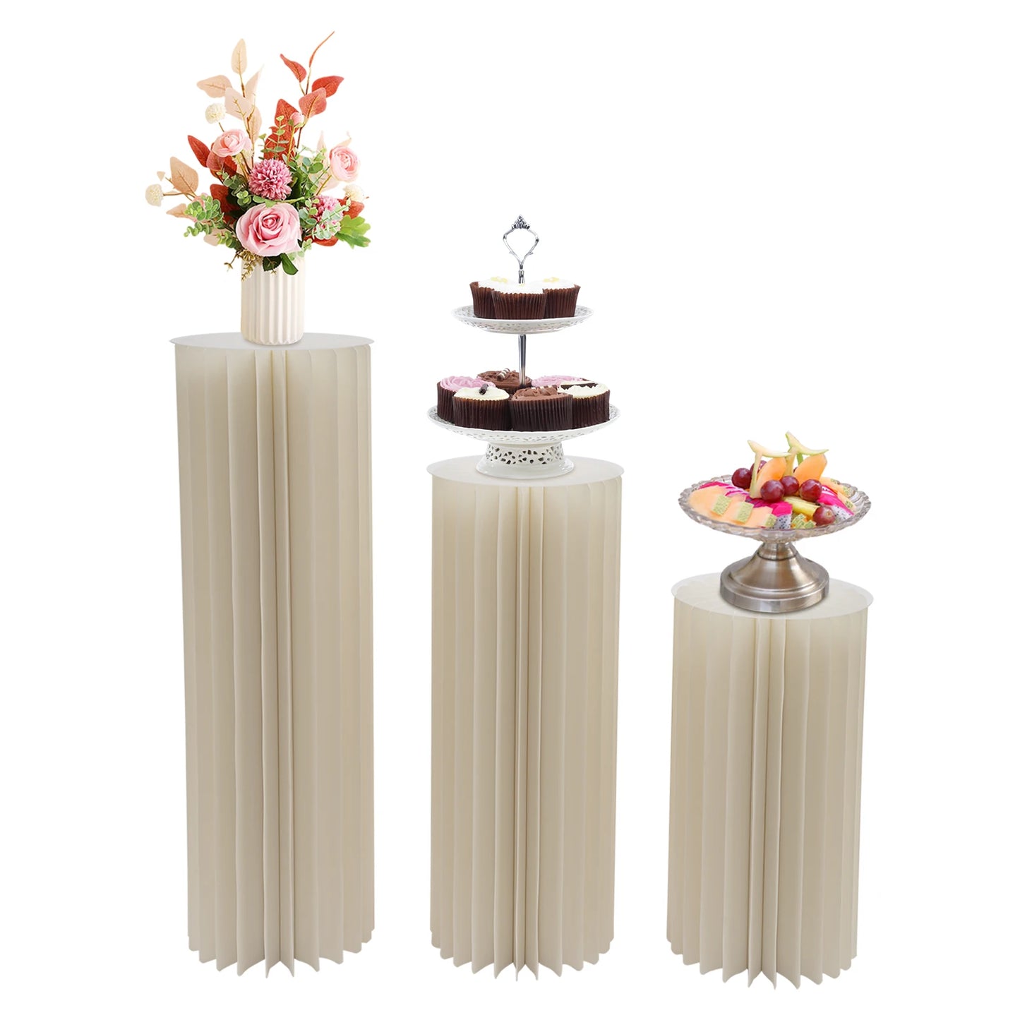 Centre de Table Mariage 3 Colonnes Pliables