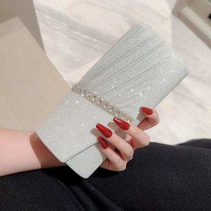 Pochette de mariage à nœud strassé