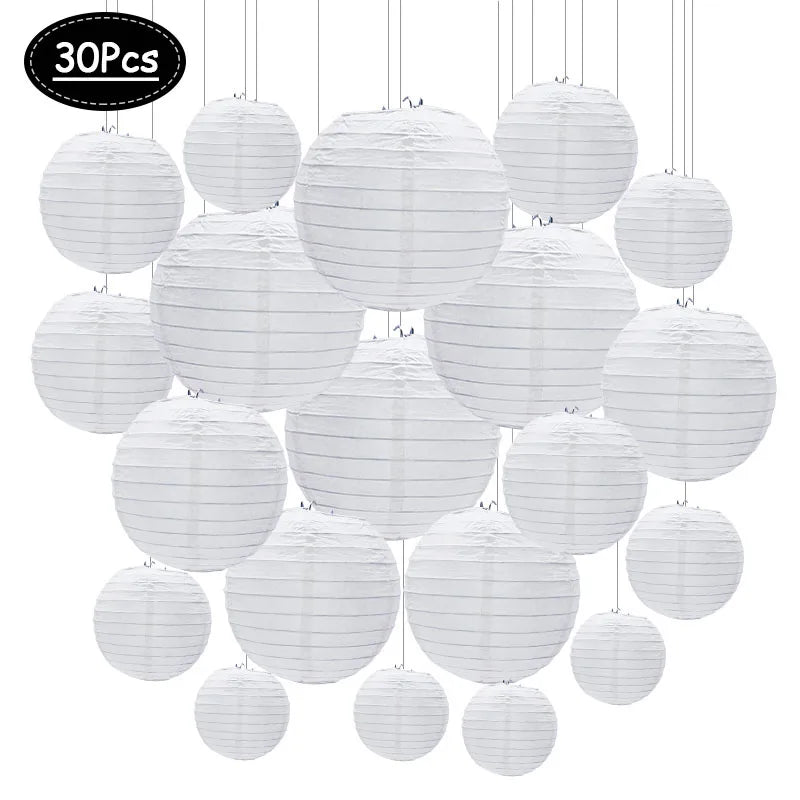 Lanternes Papier Mariage Suspendues