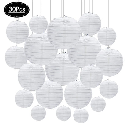 Lanternes Papier Mariage Suspendues