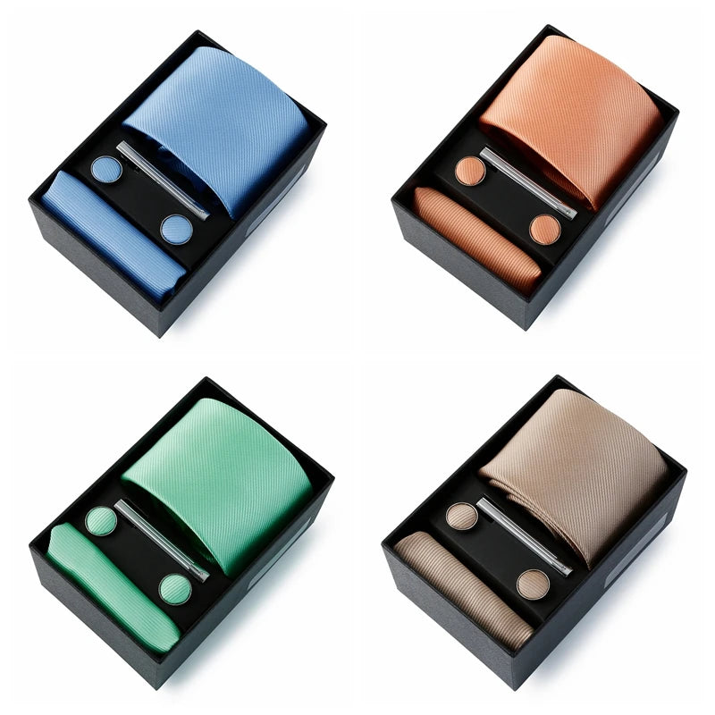 Coffret Cravate Mariage Unie avec Pince — vue 3