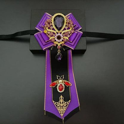 Nœud papillon mariage jabot bijou strass — vue 18