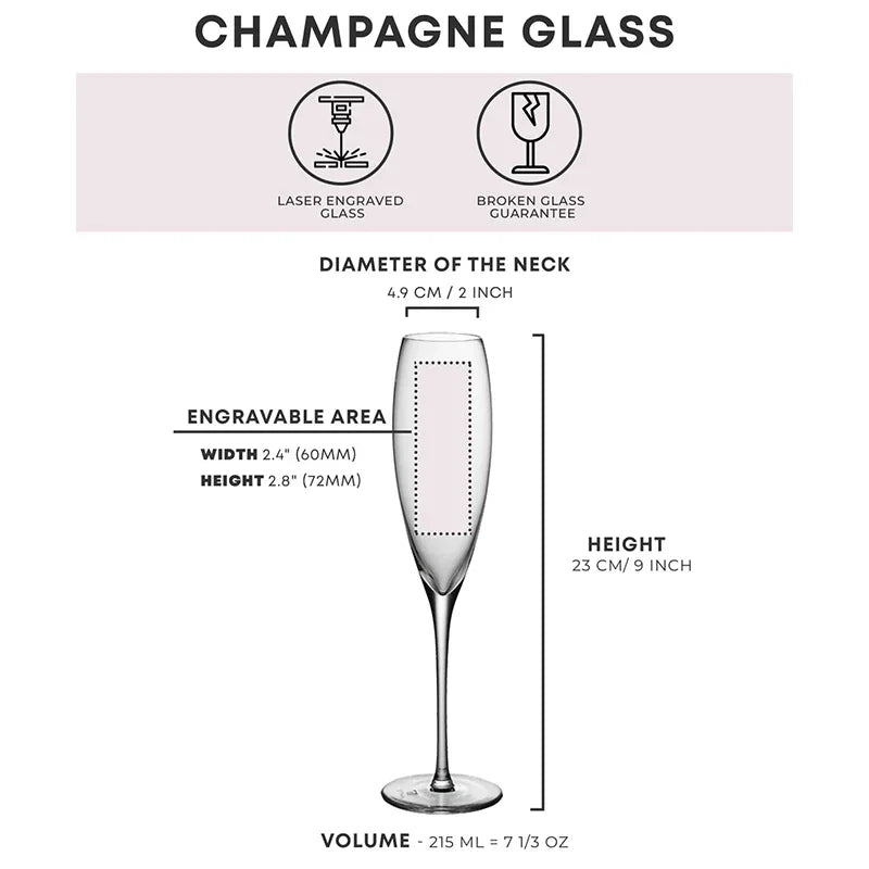 Flûte champagne personnalisée gravée mariage