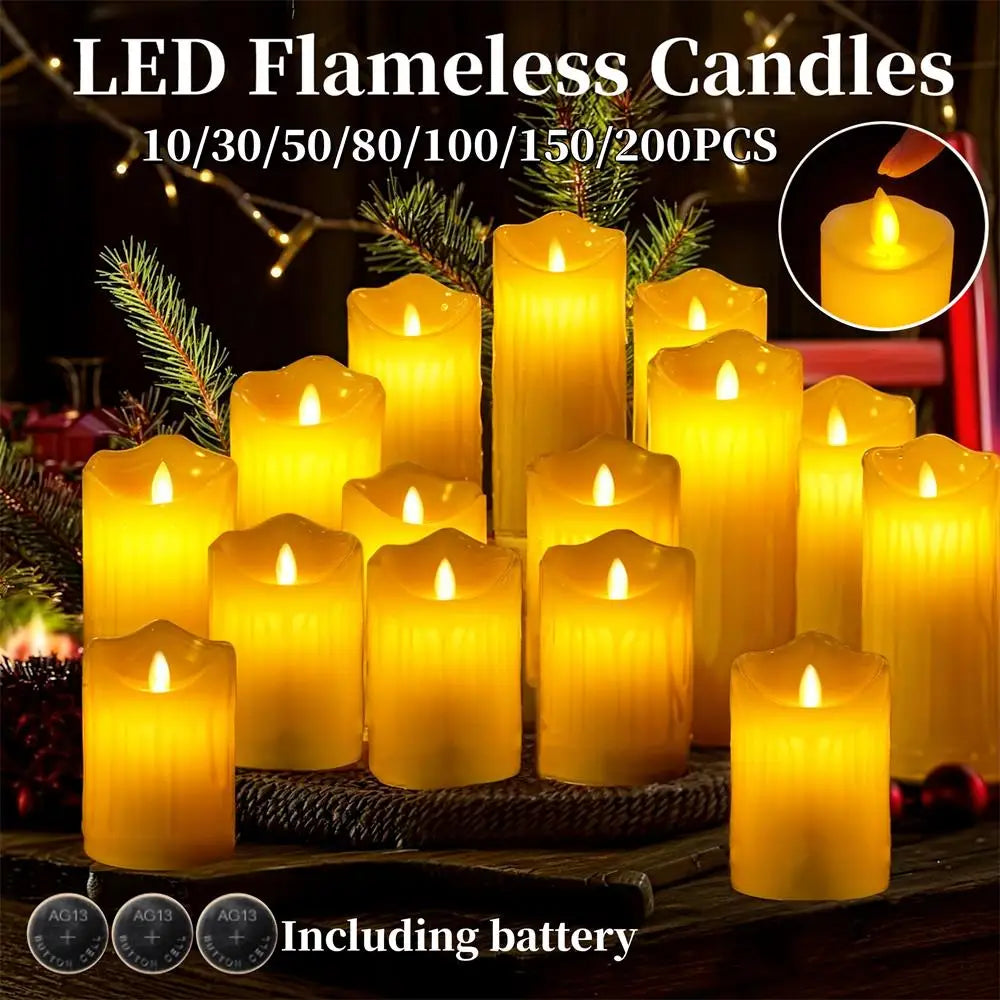Bougies LED Sans Flamme Réalistes Mariage