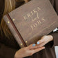 Livre d'or mariage bois pages épaisses