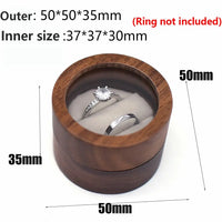 Écrin alliance rond bois noyer — vue 6