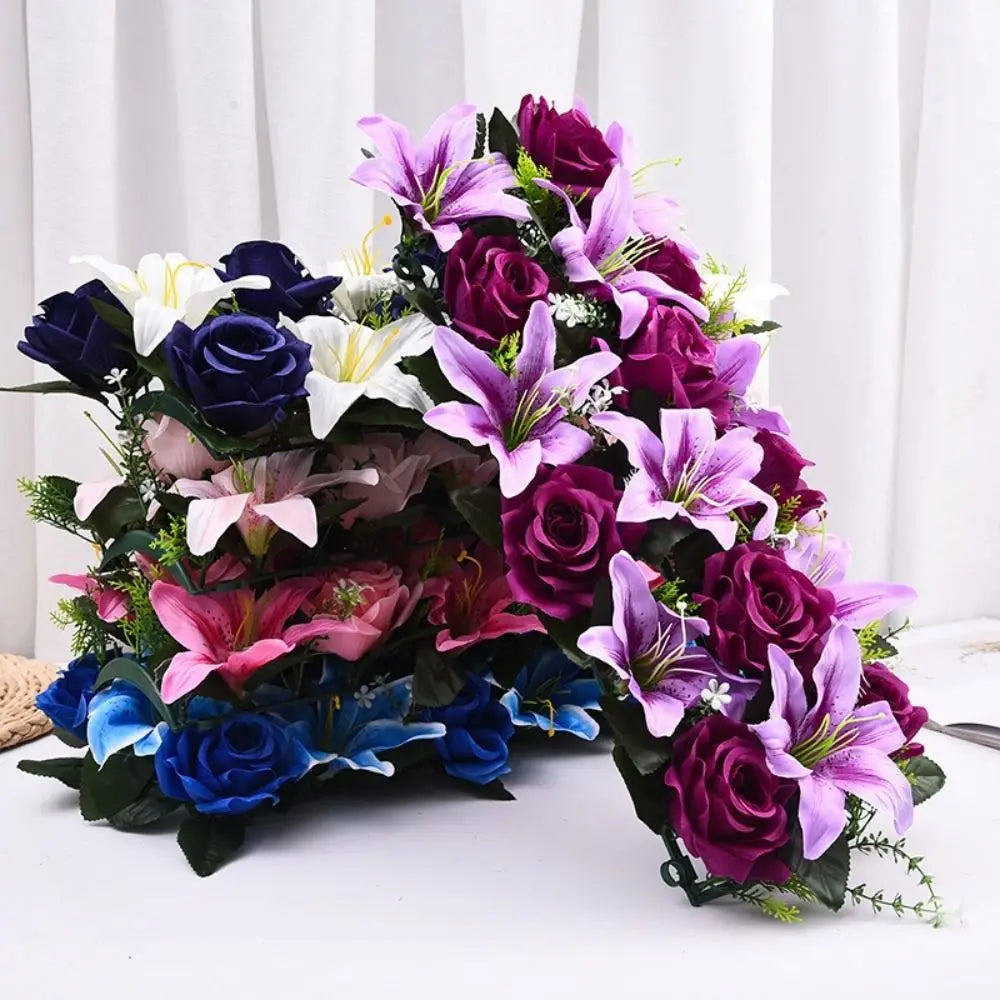 Rangée Roses et Lys Arche Mariage — vue 2