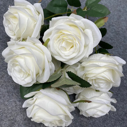 Bouquet de Roses Artificielles Mariage 9 Têtes
