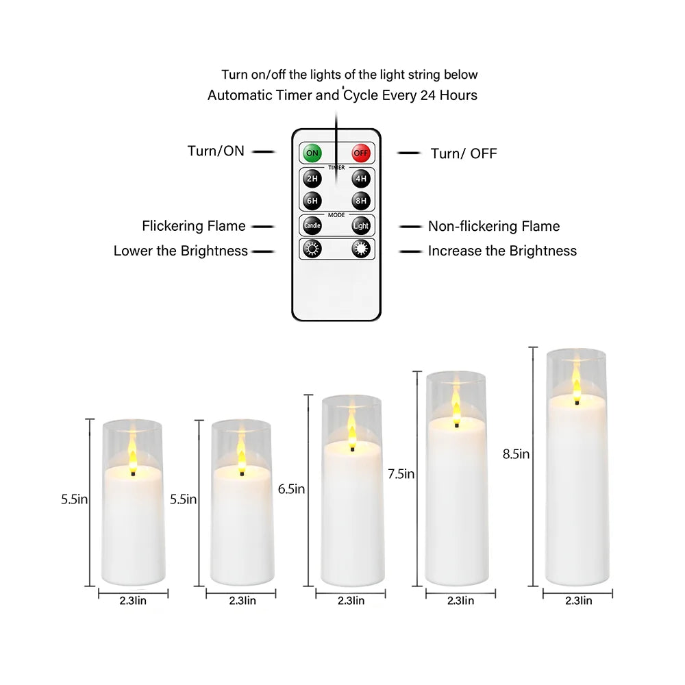 Bougies Mariage LED Télécommande
