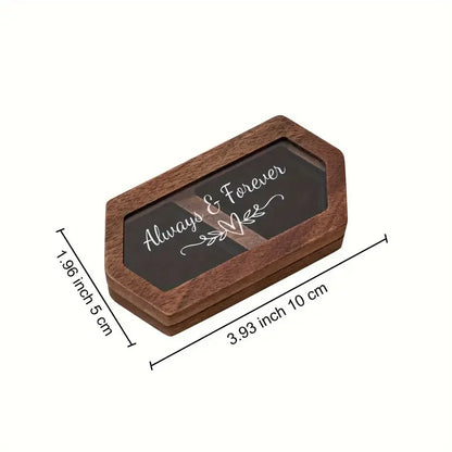Boîte alliance bois hexagonale vitrée — vue 2