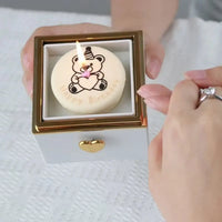 Boîte demande en mariage ourson rotative — vue 2