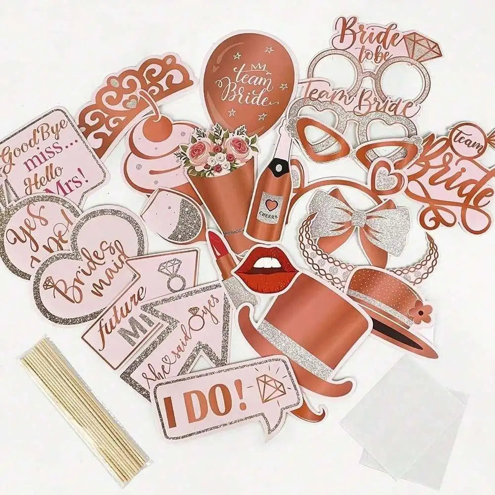 Kit photobooth EVJF cadre et accessoires