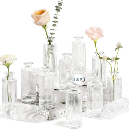 Vase Soliflore en Verre Ciselé
